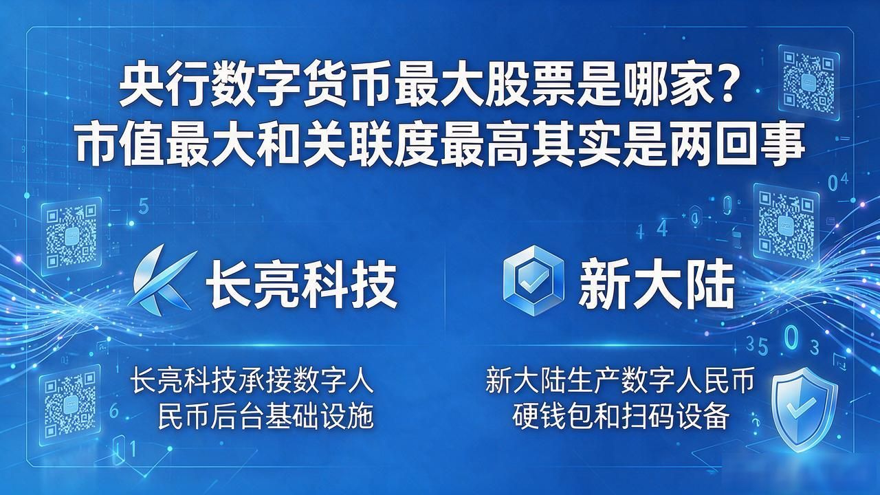 央行数字货币最大股票是哪家？市值最大和关联度最高其实是两回事