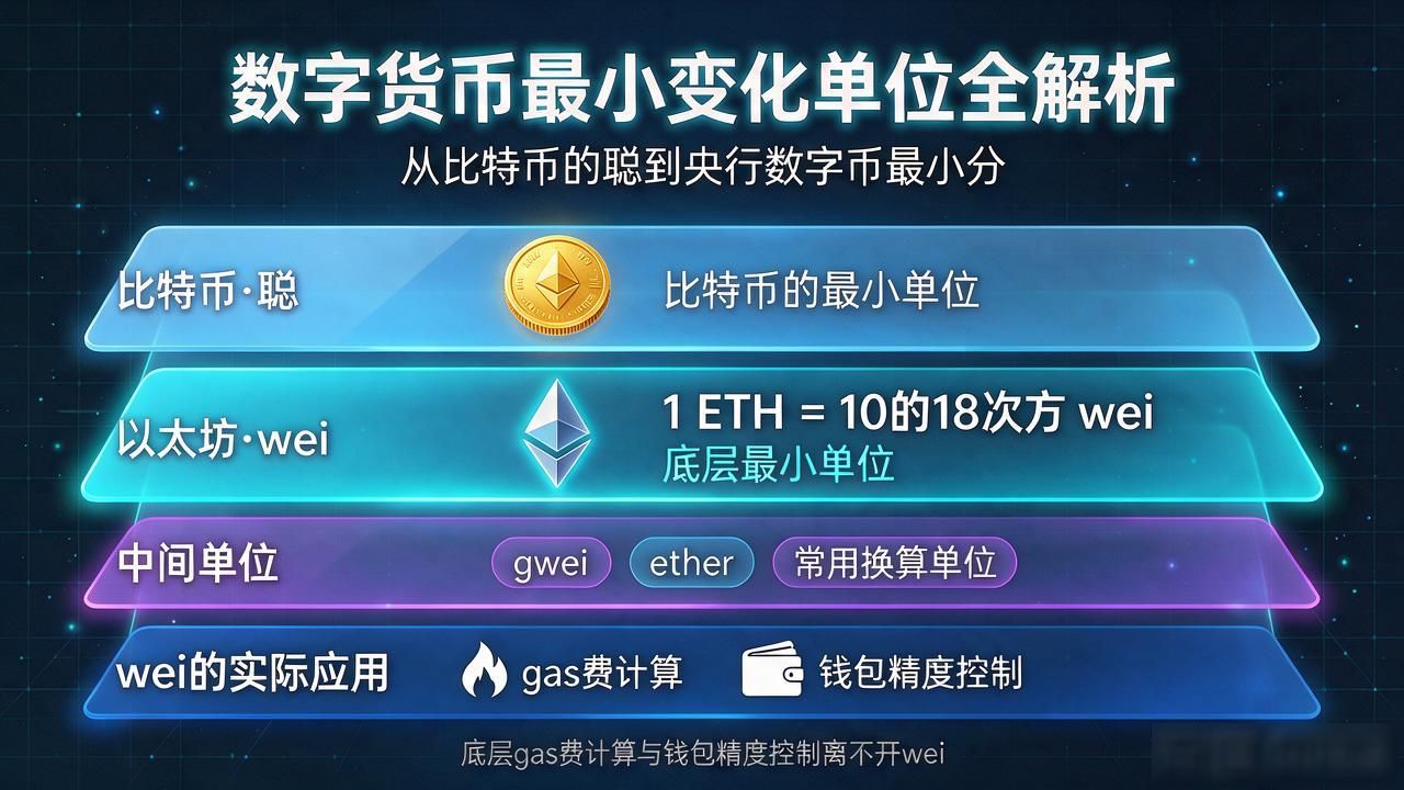 数字货币最小变化单位全解析:从比特币的聪到央行数字币最小分