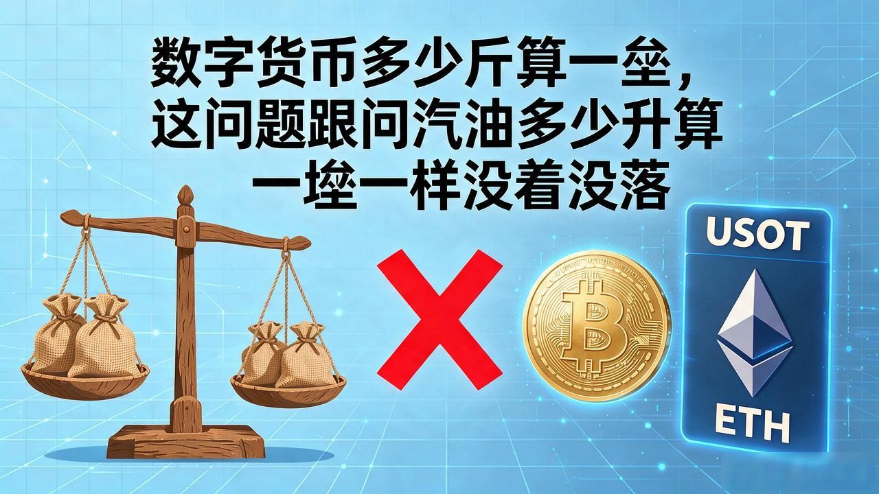 数字货币多少斤算一垧，这问题跟问汽油多少升算一垧一样没着没落