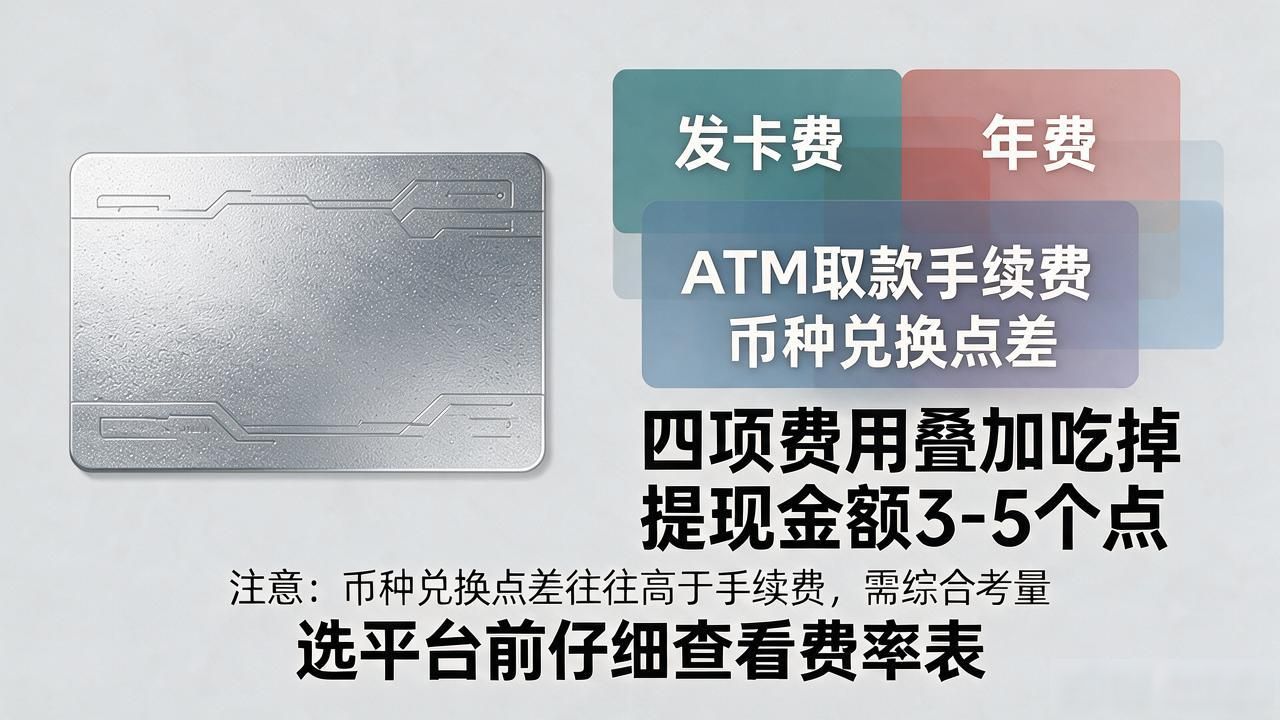 没用过数字货币取现卡的人必看，提现全流程和费用都给你讲明白