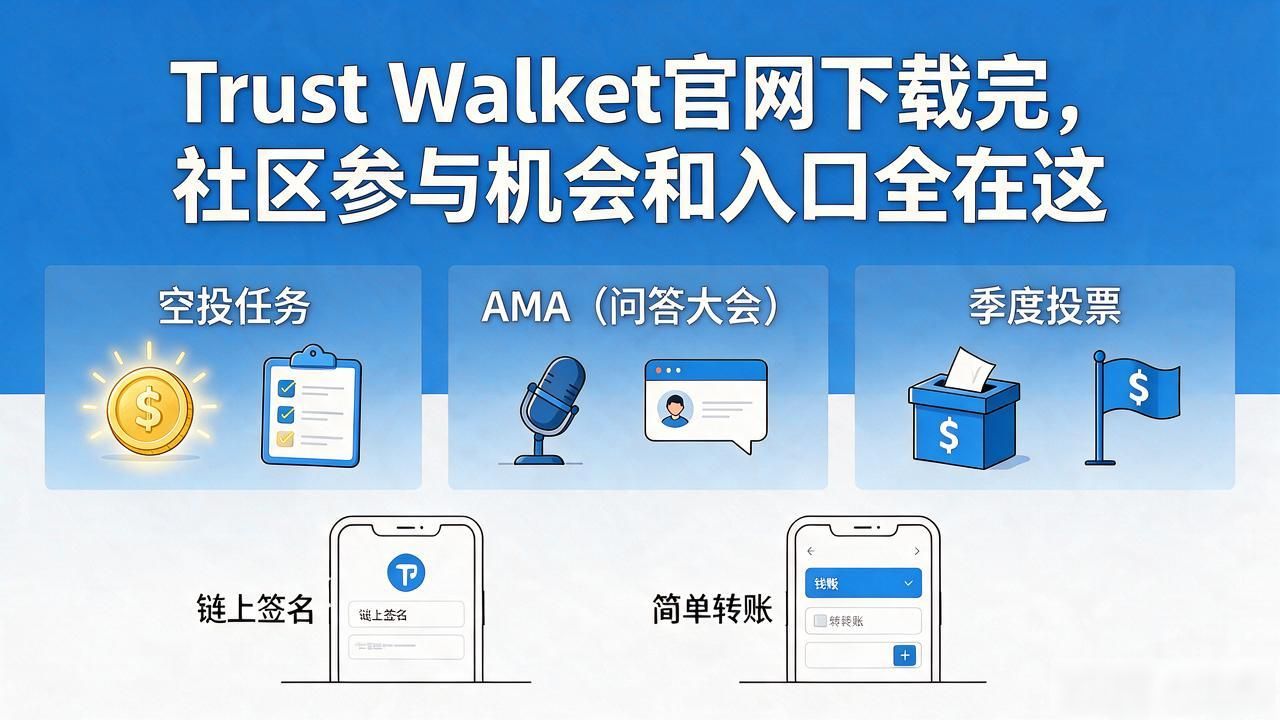 Trust Wallet官网下载完,社区参与机会和入口全在这