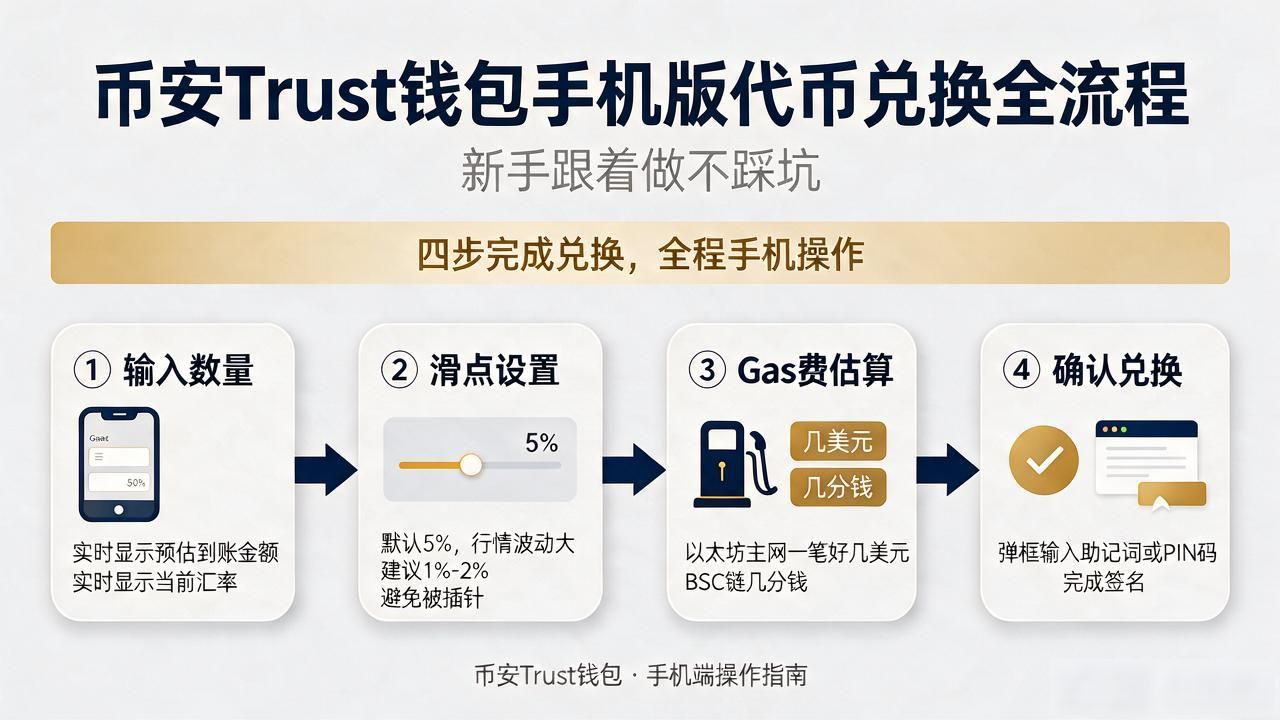 币安Trust钱包手机版代币兑换全流程,新手跟着做不踩坑