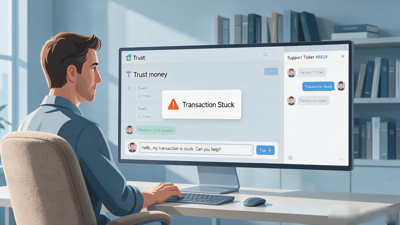 Trust钱包提币卡住了?找客服前先把这几点搞清楚