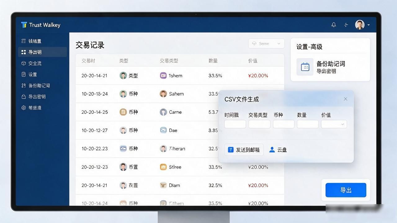 Trust Wallet数字资产怎么监控?数据下载导出看这篇