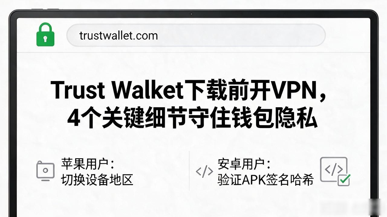 Trust Wallet下载前开VPN，4个关键细节守住钱包隐私