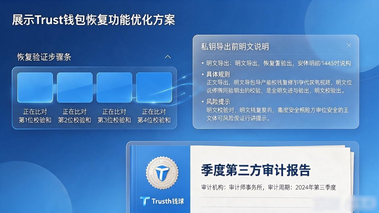 Trust钱包恢复功能看不懂？透明度到底改没改