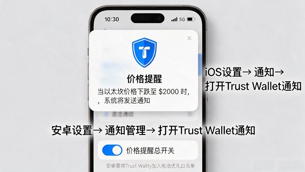 Trust Wallet 交易提醒设置教程，价格波动再也不错过