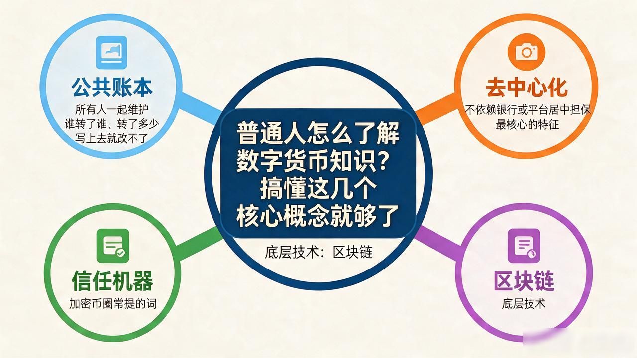 普通人怎么了解数字货币知识？搞懂这几个核心概念就够了