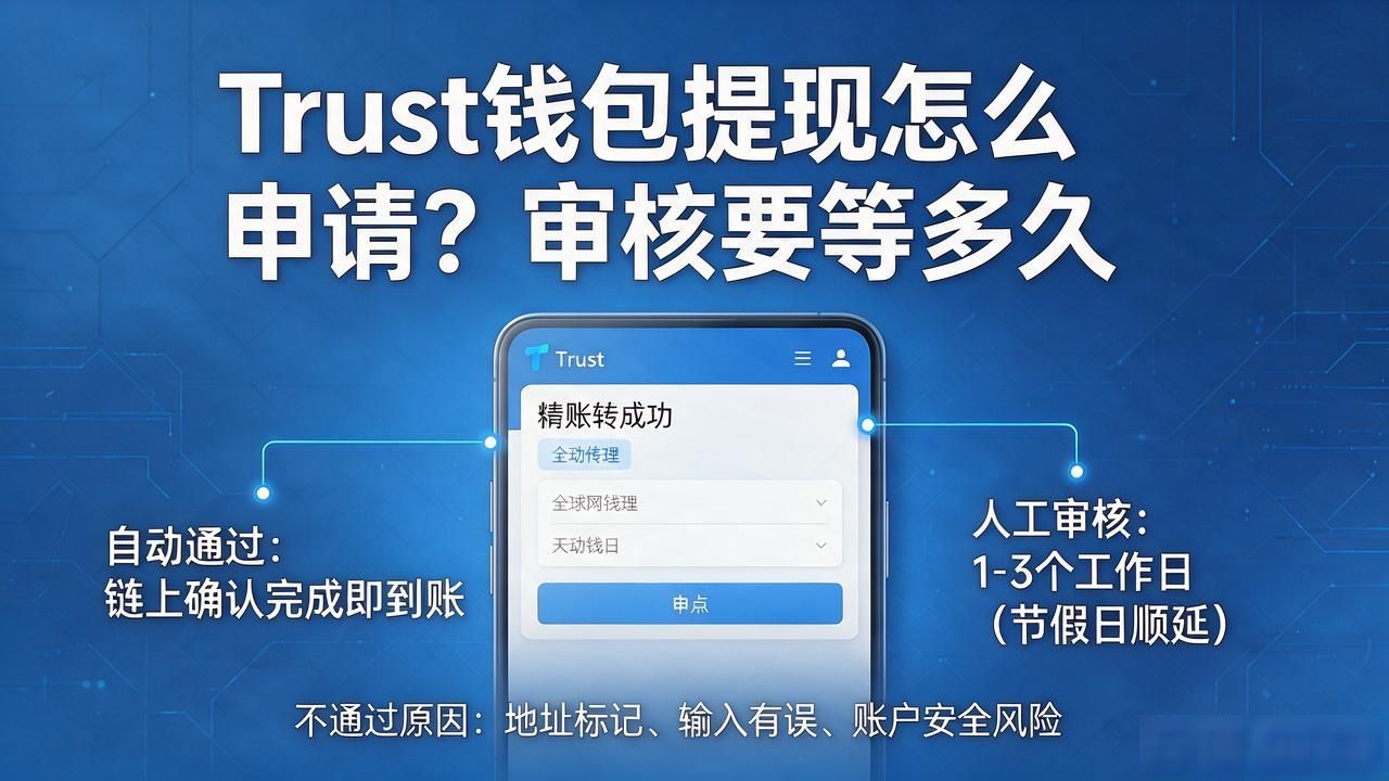 Trust钱包提现怎么申请?审核要等多久