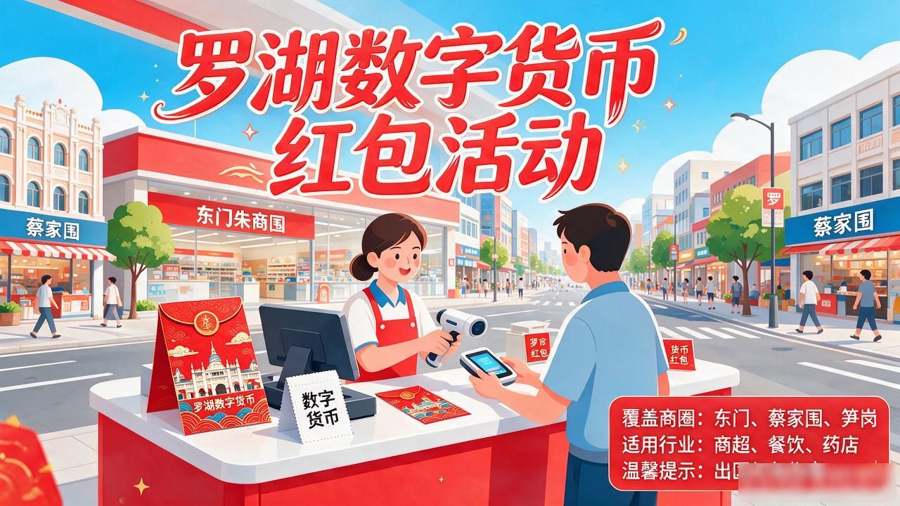 罗湖数字货币红包活动怎么参加,住了二十年的我帮你跑明白了
