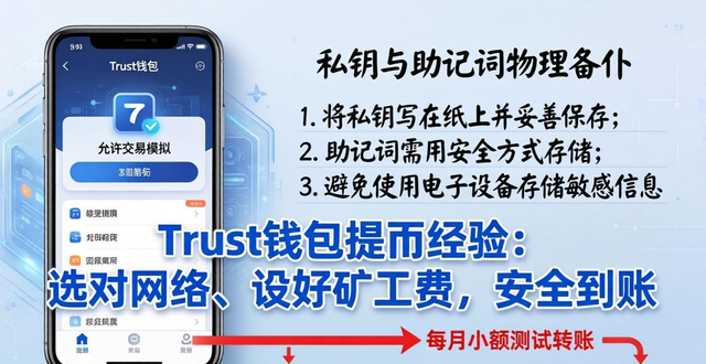 Trust钱包提币经验：选对网络、设好矿工费，安全到账