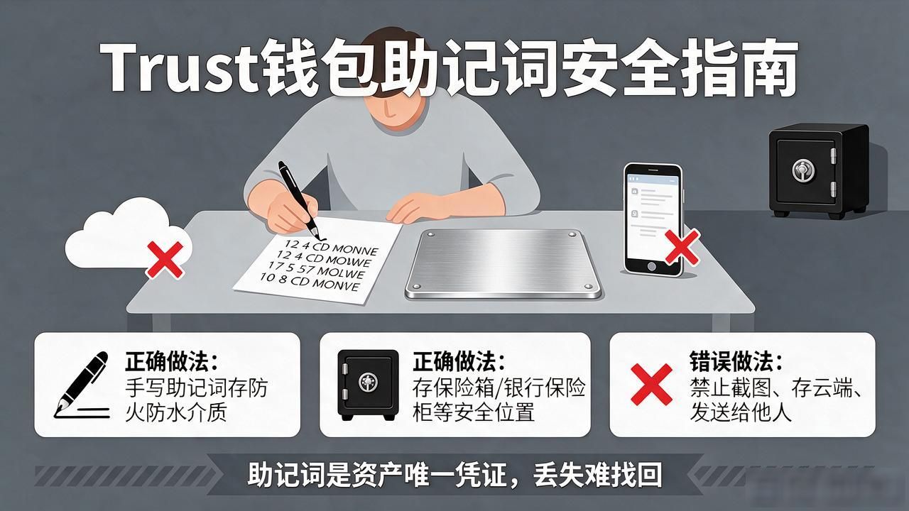 Trust钱包丢了怎么办？助记词恢复指南与安全提醒
