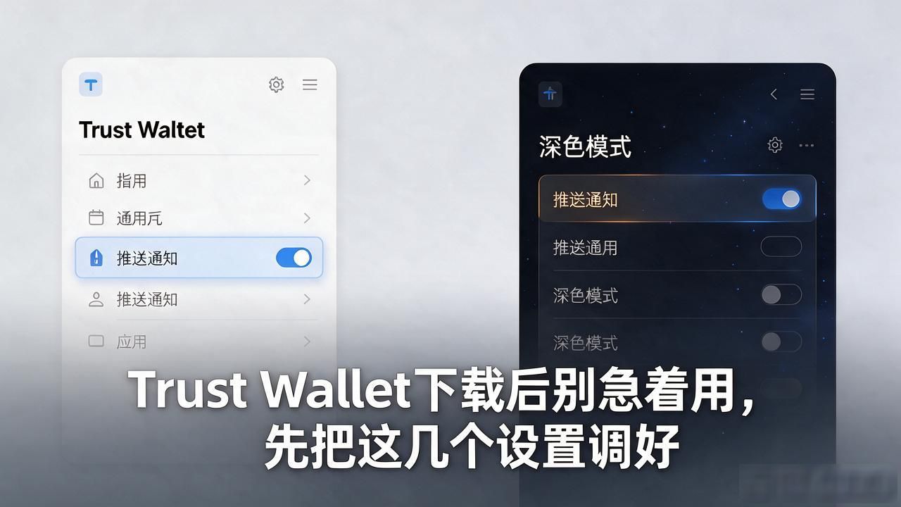 Trust Wallet下载后别急着用,先把这几个设置调好