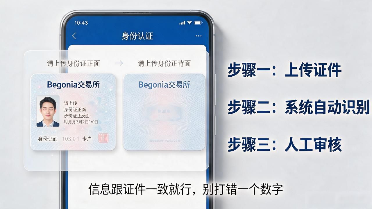 新手问begonia交易所怎么开户，照着这个流程走就不卡