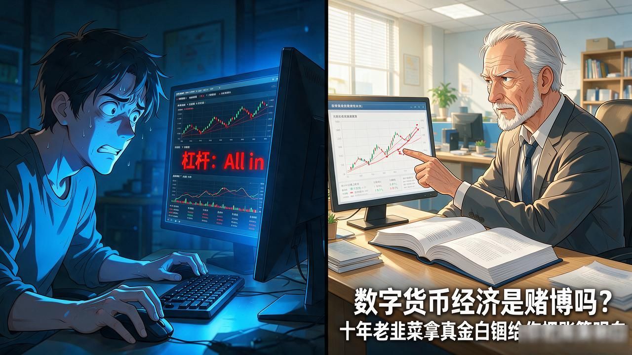 数字货币经济是赌博吗?十年老韭菜拿真金白银给你把账算明白